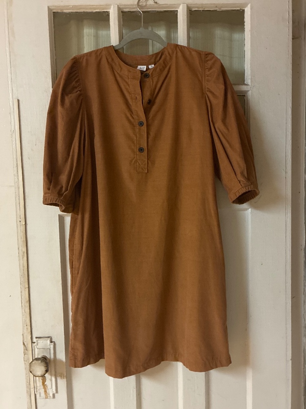 Gap Puff Sleeve Corduroy Mini Dress